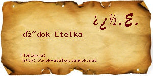 Ádok Etelka névjegykártya